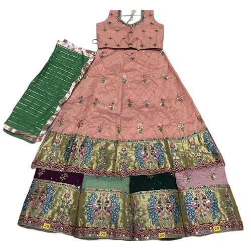 Embroidered Kids Lehenga