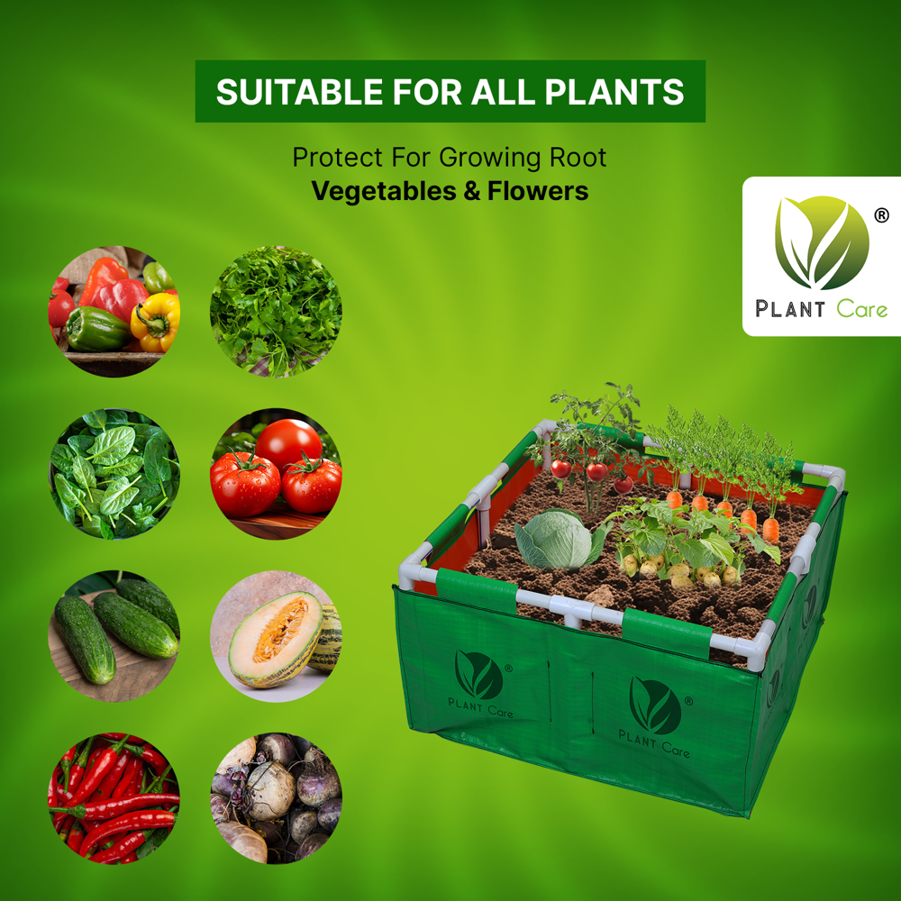 Rectangular Grow Bag with PVC Pipe Stand 24x24x12 WP