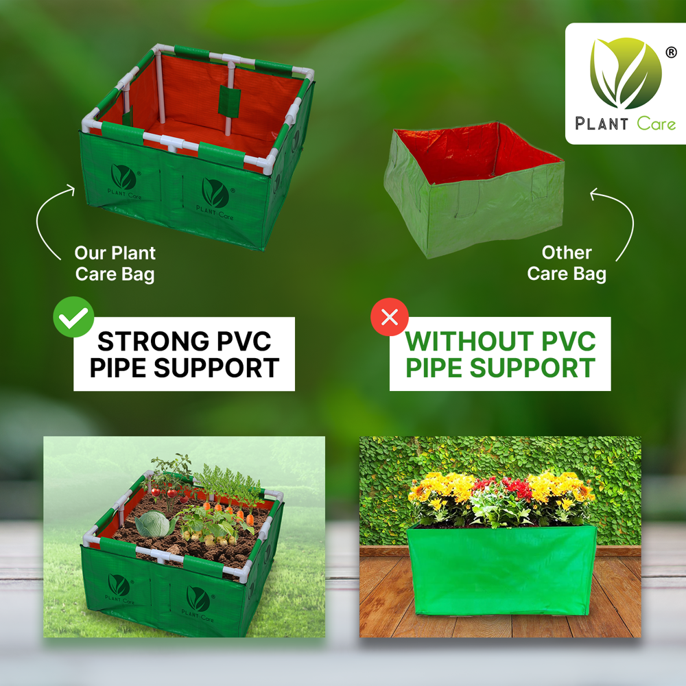 Rectangular Grow Bag with PVC Pipe Stand 24x24x12 WP