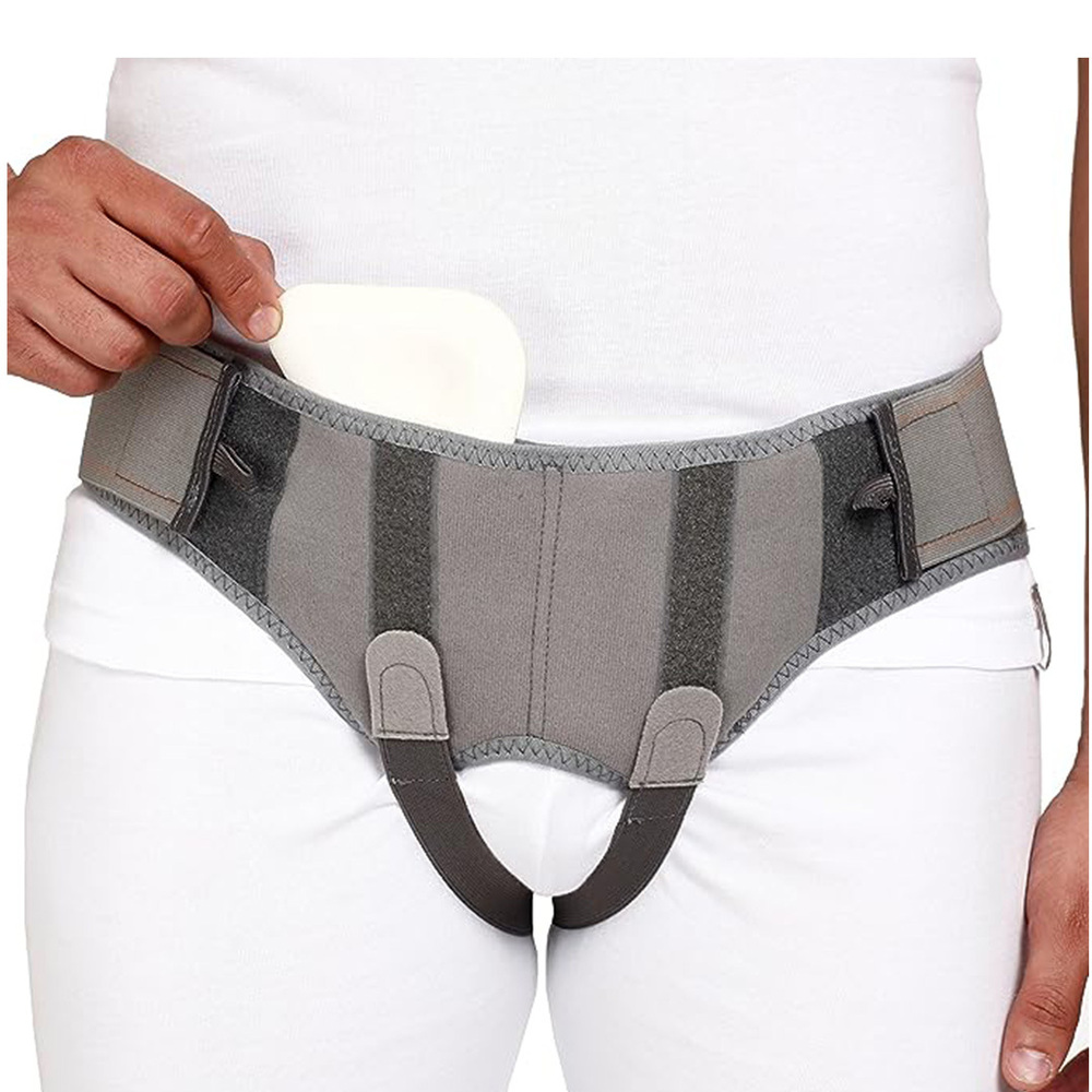 Male Hernia Belt - Color: Grey