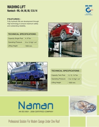 Car Washing Lift - Lifting Height: 1500 Millimeter (Mm)