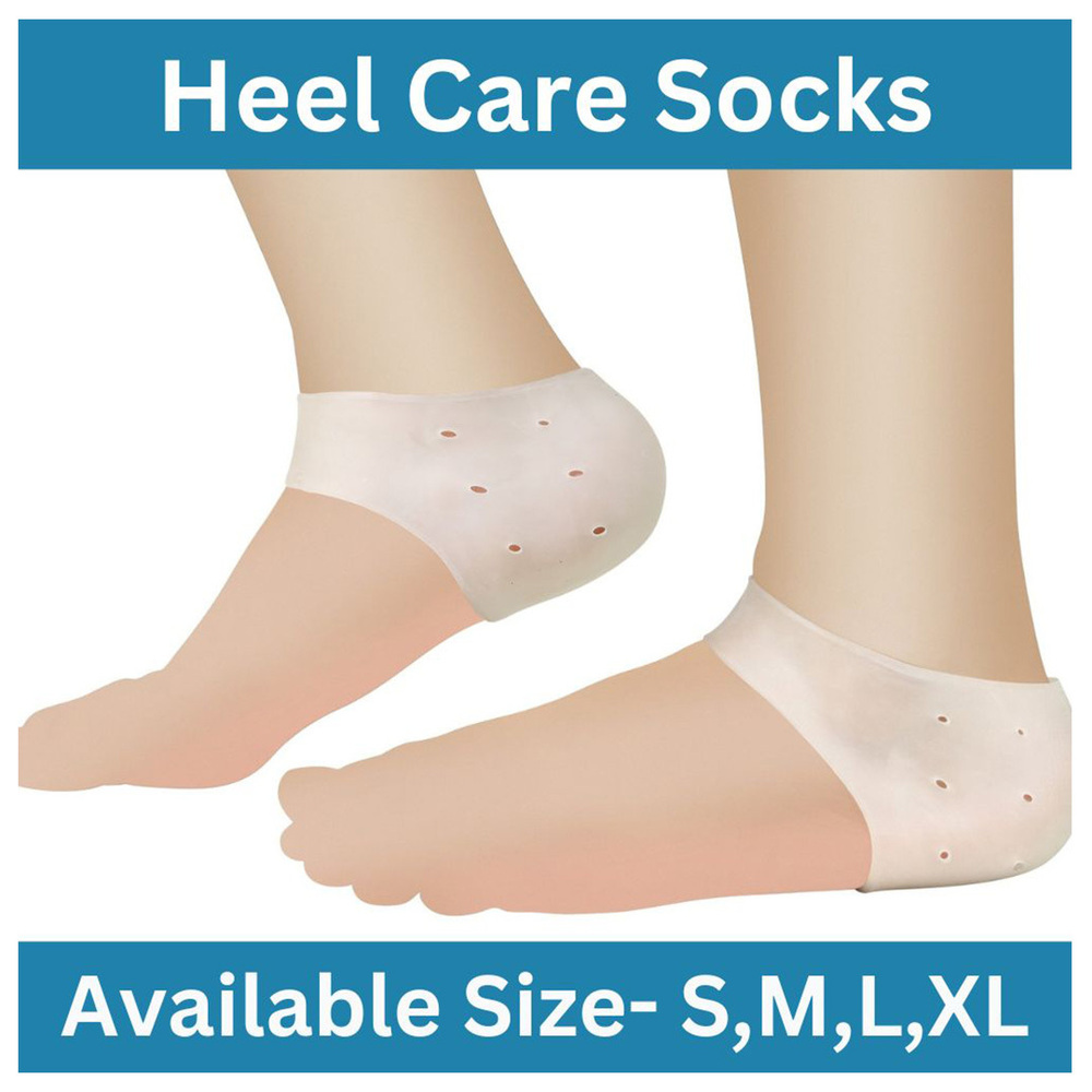 Anti Crack Heel Socks - Color: Skin Color
