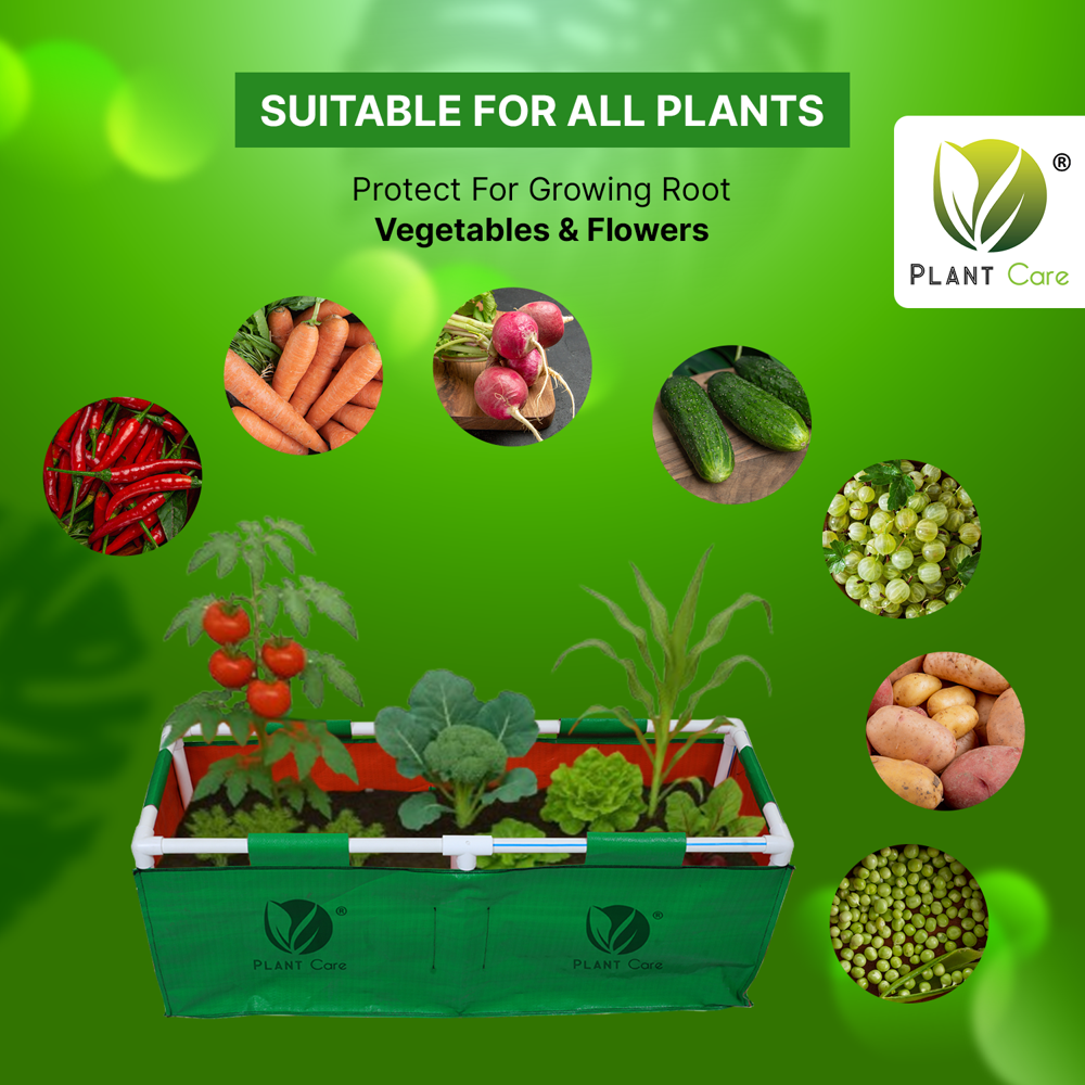 Rectangular Grow Bag with PVC Pipe Stand 36x12x12 WP