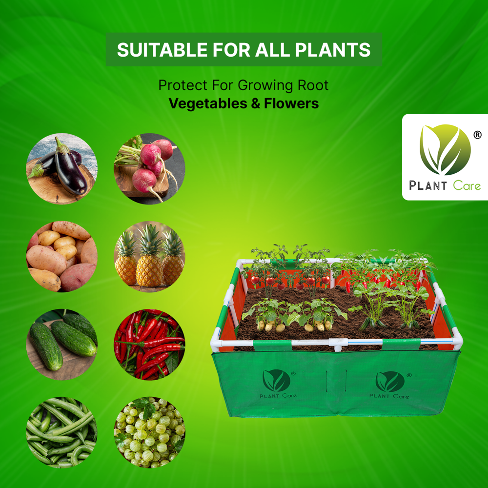 Rectangular Grow Bag with PVC Pipe Stand 36x24x12 WP