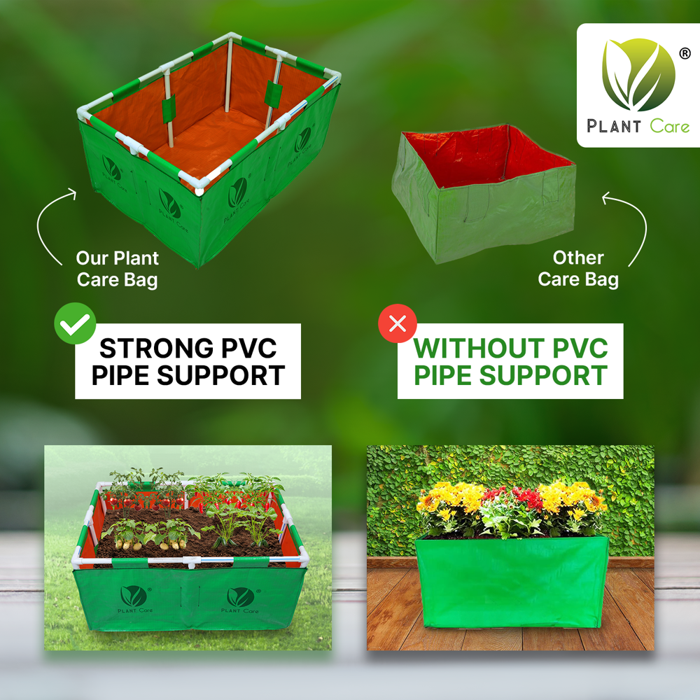 Rectangular Grow Bag with PVC Pipe Stand 36x24x12 WP