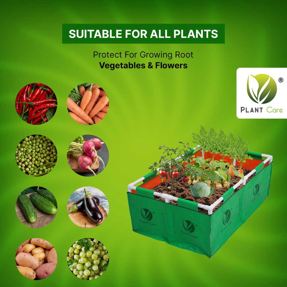 Rectangular Grow Bag with PVC Pipe Stand 36x24x15 WP