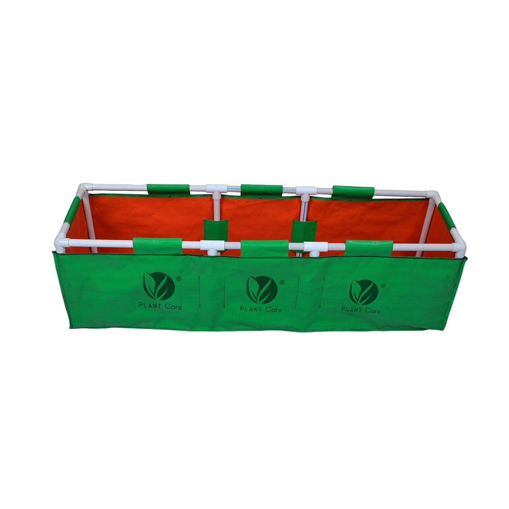 Rectangular Grow Bag with PVC Pipe Stand 48x12x12 WP