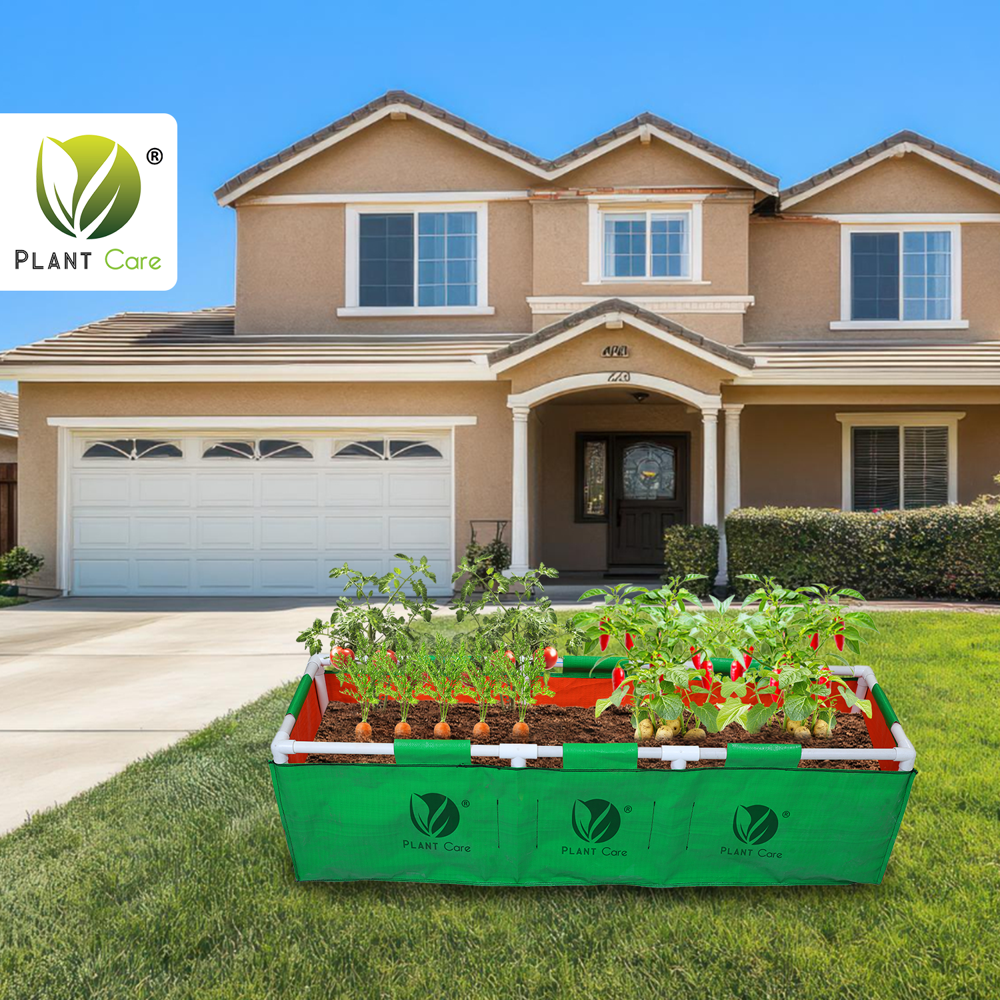 Rectangular Grow Bag with PVC Pipe Stand 48x12x12 WP