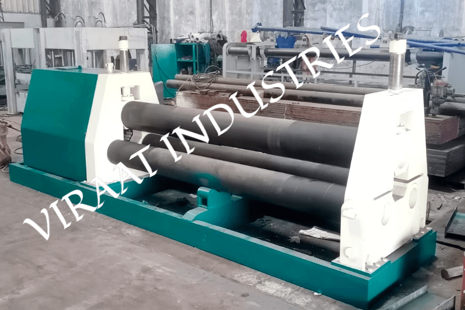 3 Roller Plate Bending Machine - Color: Green & White