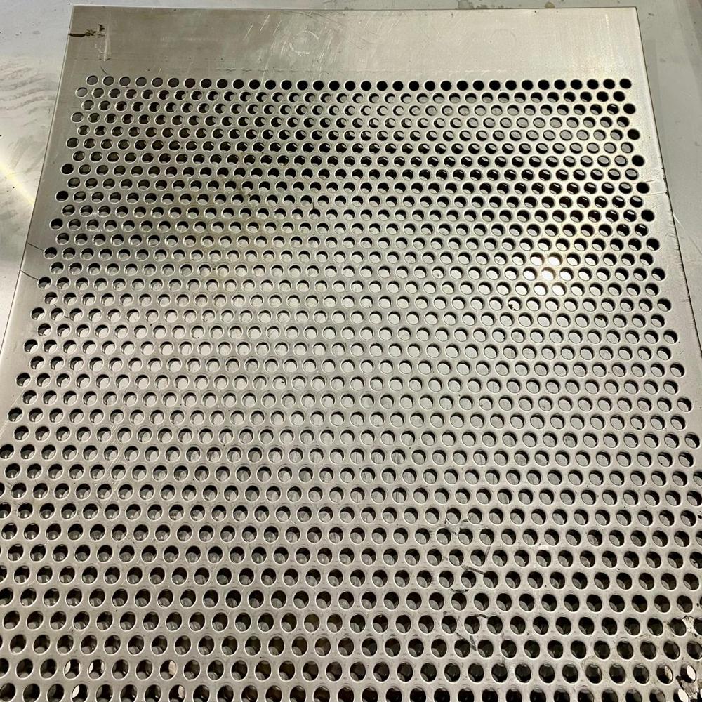 Round Hole Perforated Sheet - Color: Silver