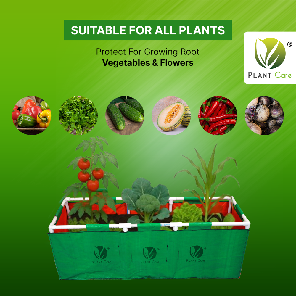 Rectangular Grow Bag with PVC Pipe Stand 48x15x15 WP