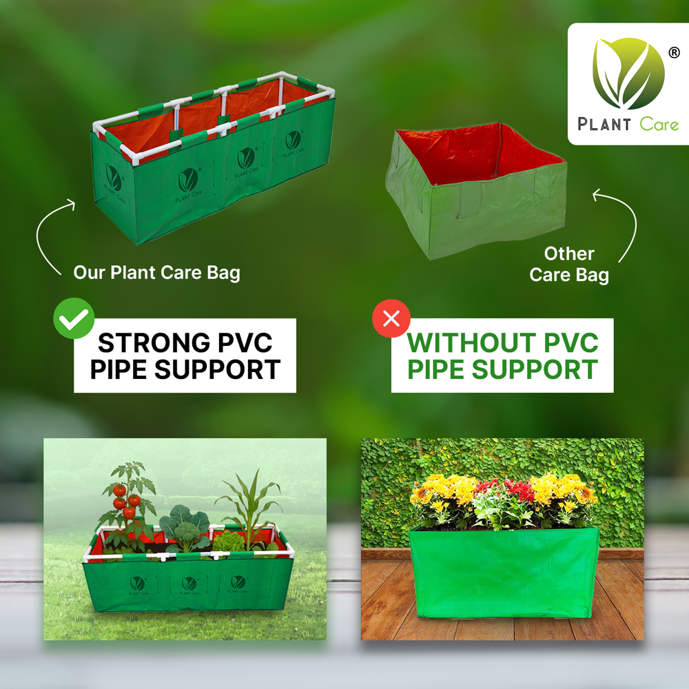 Rectangular Grow Bag with PVC Pipe Stand 48x15x15 WP