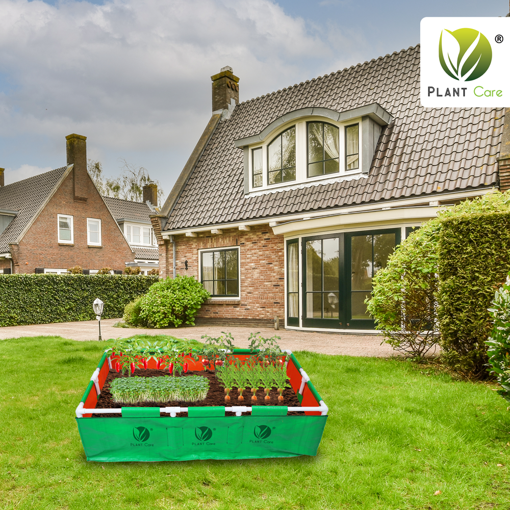 Plant Care Rectangular Grow Bag with PVC Pipe Stand 48x24x12 WP