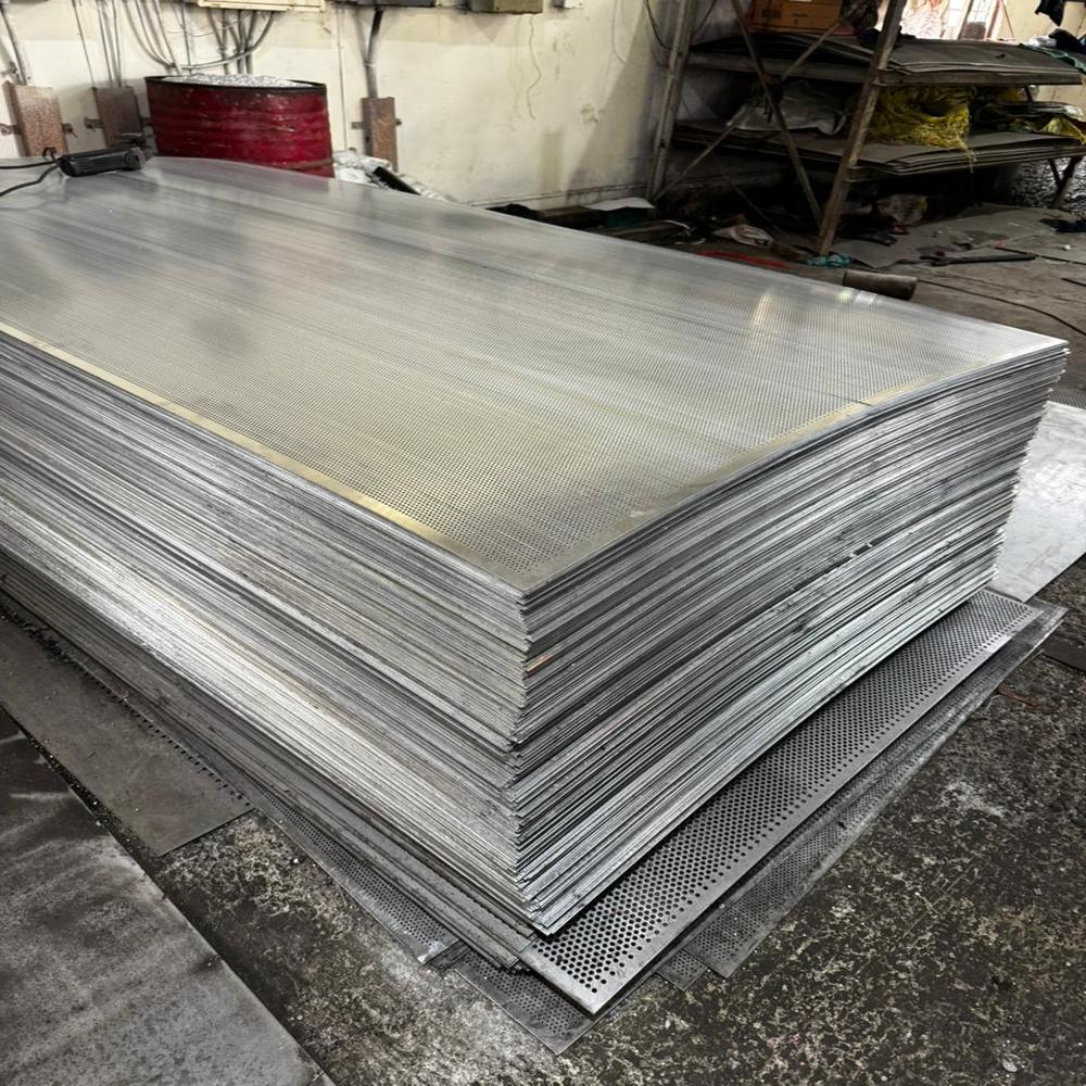 Perforated Plate - Steel Material, Standard Size, Grey Color | Sturdy Design, Easy Installation, Long Lasting Life, Perfect Finish