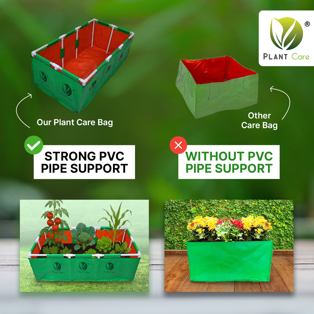 Rectangular Grow Bag with PVC Pipe Stand 48x24x15 WP