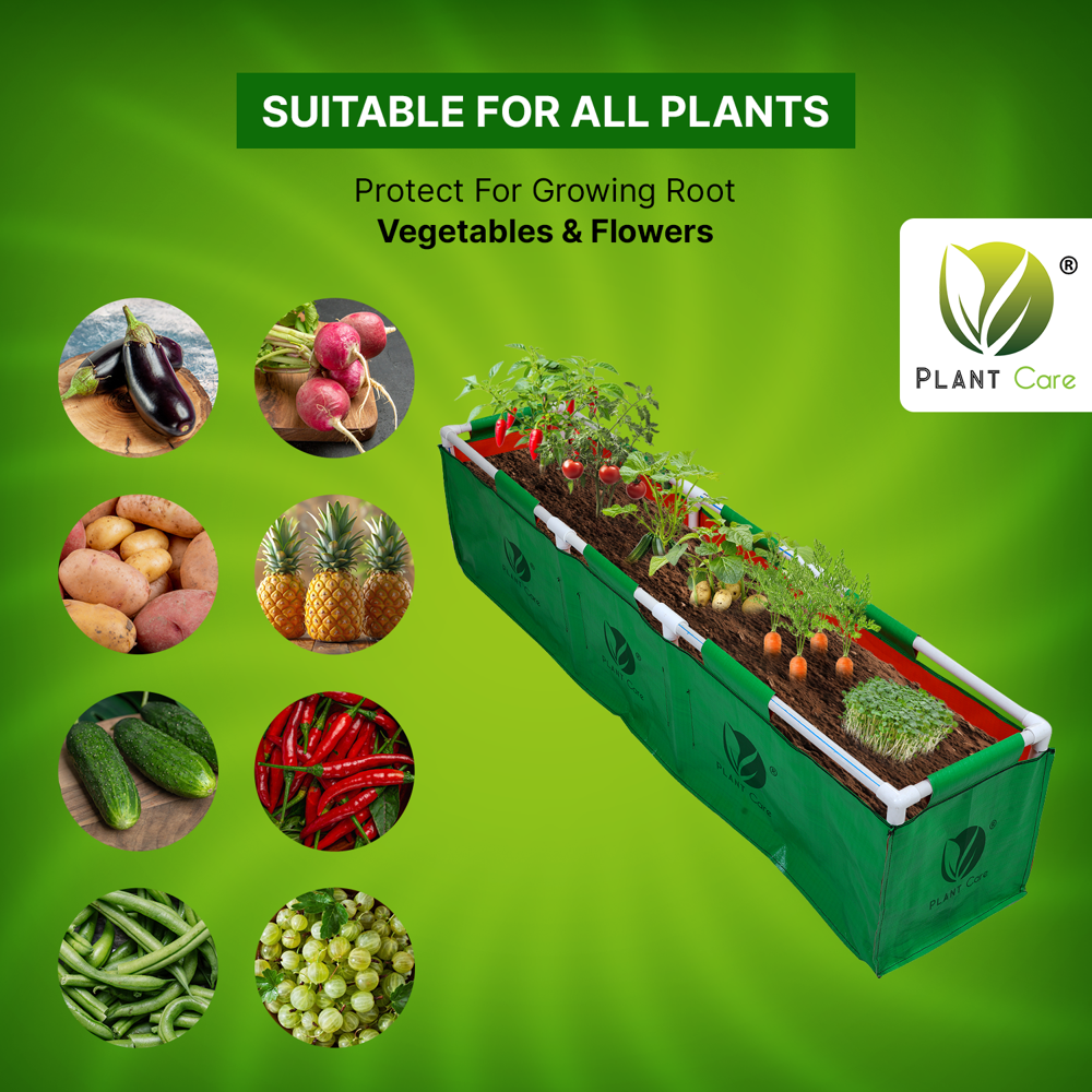 Rectangular Grow Bag with PVC Pipe Stand  60x12x12 WP