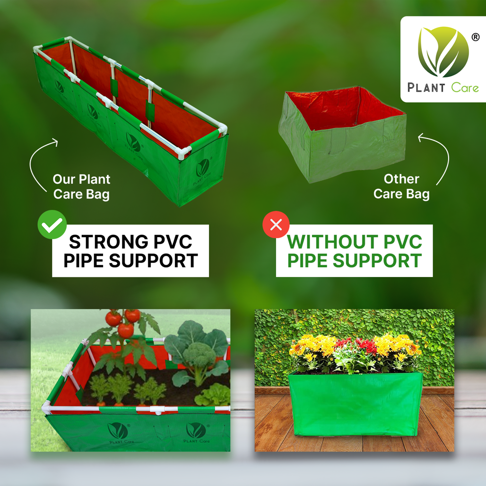 Rectangular Grow Bag with PVC Pipe Stand  60x12x12 WP
