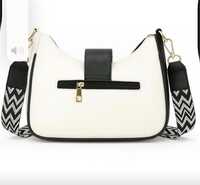 White And Black Contrast Sling Bag - Design: Modern