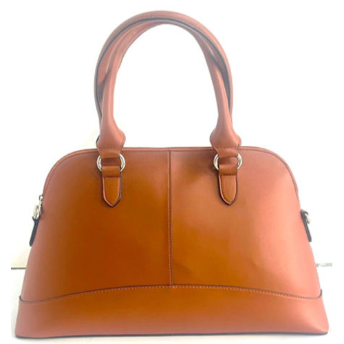 Pu Women Work Handbag With Laptop Sleeve - Color: Tan Brown
