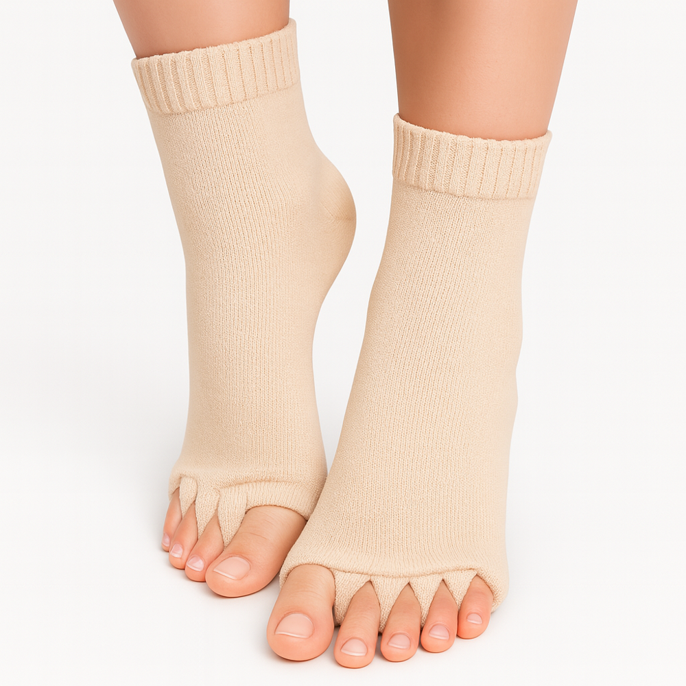 Women Alignment Socks - Cotton Bamboo, Adult Size, Florescent Color | Breathable, Moisture-wicking, High Elasticity, Ankle Length, Ergonomic Design