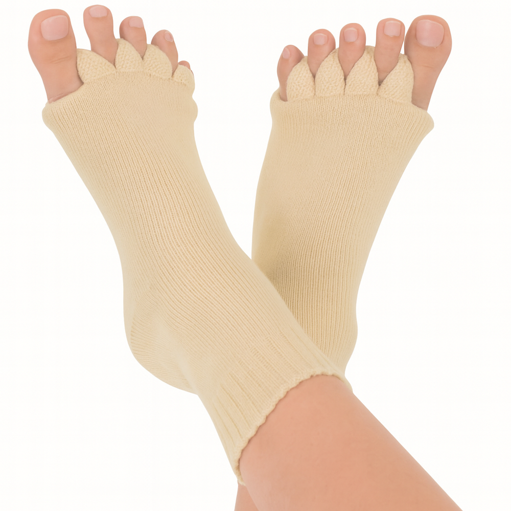 Women Alignment Socks - Cotton Bamboo, Adult Size, Florescent Color | Breathable, Moisture-wicking, High Elasticity, Ankle Length, Ergonomic Design