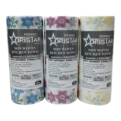 Non Woven Printed Kitchen Towel Roll - Color: Different Available