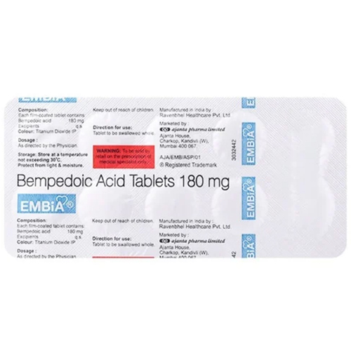 Bempedoic Acid 180 Mg Tablets