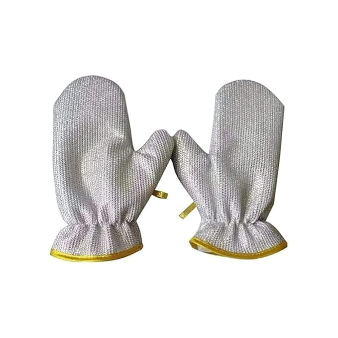 Non-Scratch Wire Dishwashing Hand Gloves 