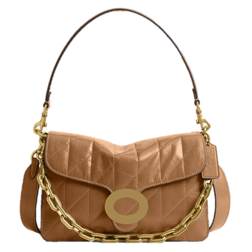 B-2 Quilted Leather Bag - Color: Golden