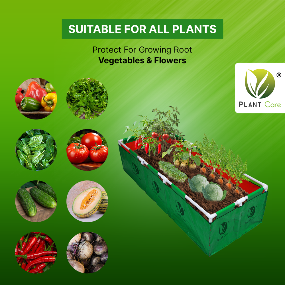 Rectangular Grow Bag with PVC Pipe Stand 60x24x12 WP