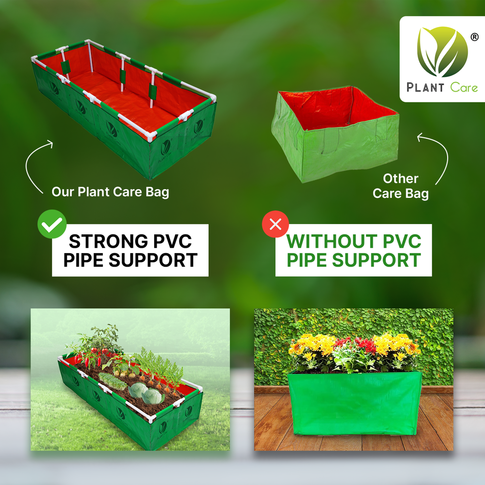 Rectangular Grow Bag with PVC Pipe Stand 60x24x12 WP