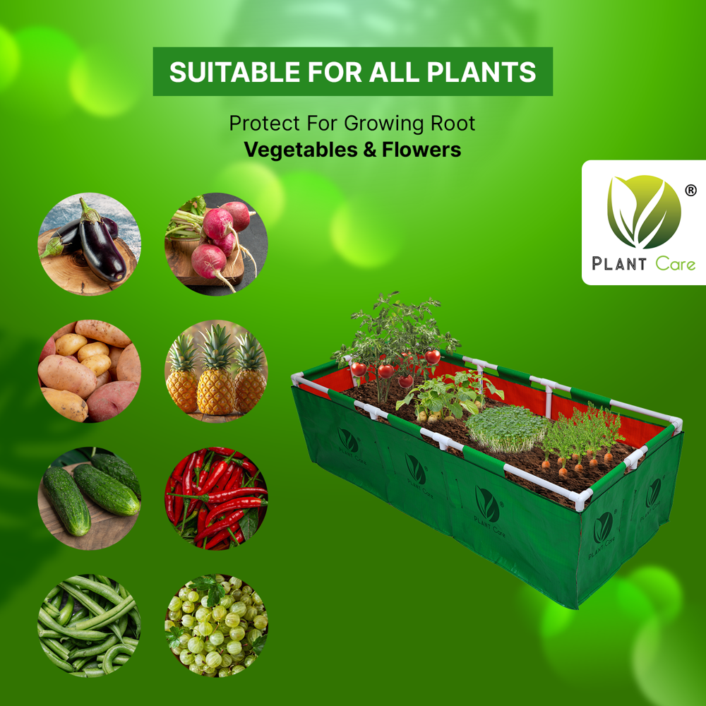 Rectangular Grow Bag with PVC Pipe Stand 60x24x15 WP