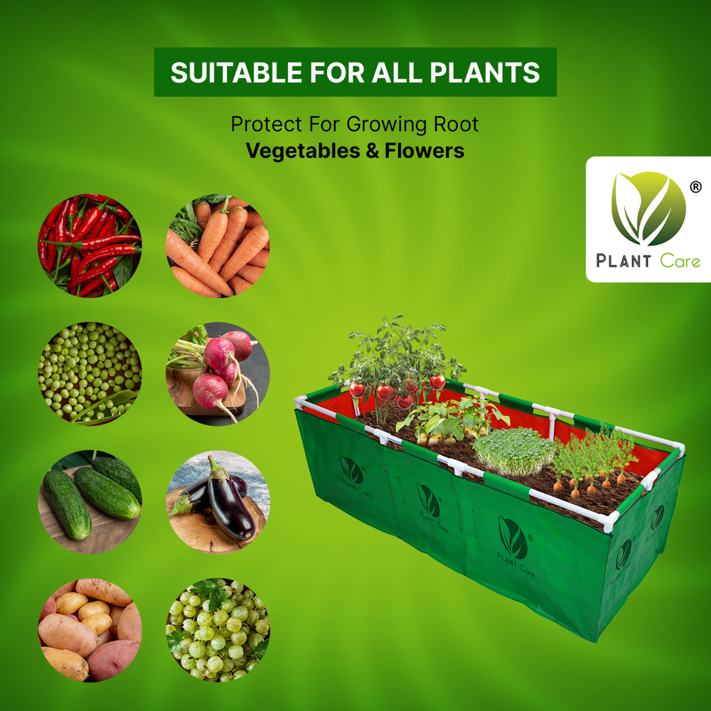 Rectangular Grow Bag with PVC Pipe Stand 60x24x18 WP