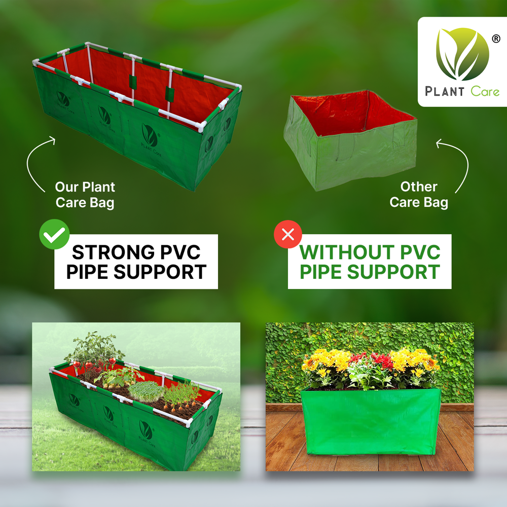Rectangular Grow Bag with PVC Pipe Stand 60x24x18 WP