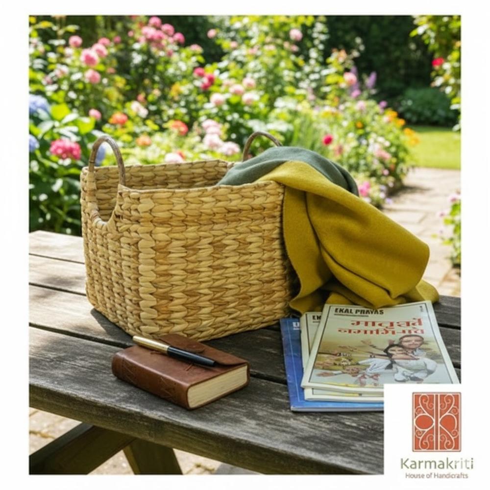 Kauna Storage Basket with cane handels