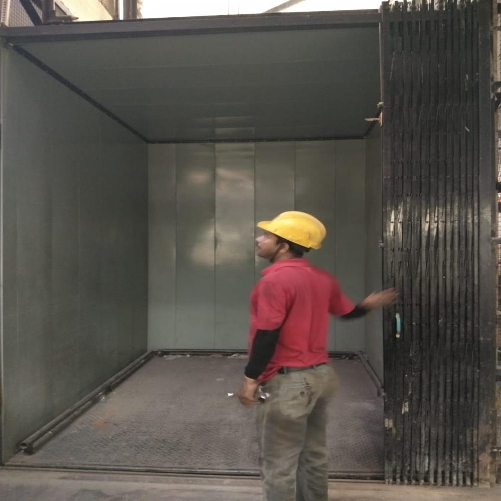 Mild Steel Freight Cum Passenger Elevator - Stainless Steel, 5m Height, 3 Ton Load | Electric, Over Speed Protection, Door Safety