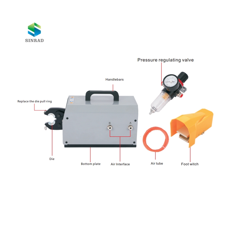 High-performance hand compact light wire terminal tube 6-120mm Cable Lug Pneumatic Crimping tool Machine