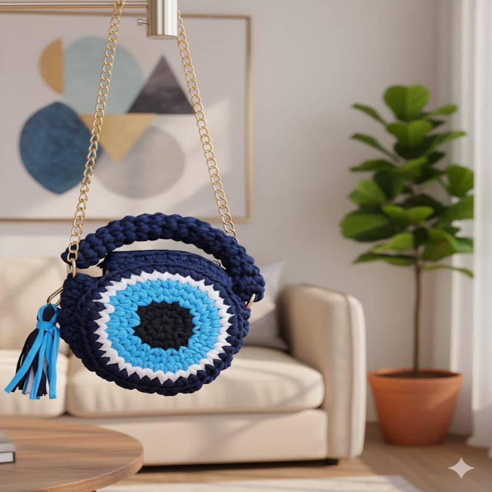 CROCHET EVIL EYE ROUND SLING
