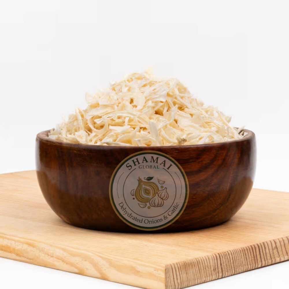 Dehydrated White Onion Kibbled Flakes - Preserving Compound: None