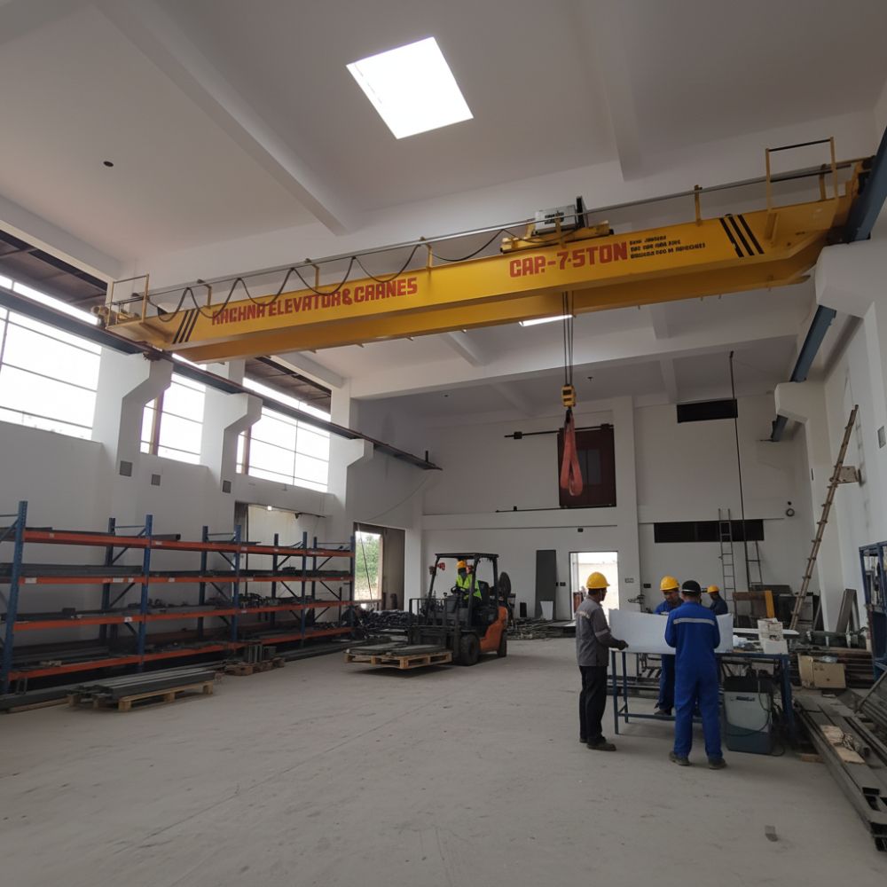 Textile Industry Eot Crane - Color: Golden Yellow