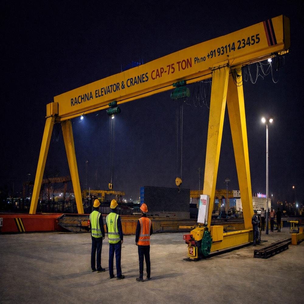 Industrial Overhead Crane - Color: Golden Yellow