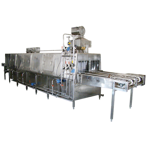 Double Track Type Crate Washer With Hot Air