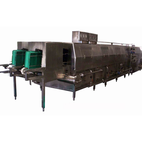 Inclined Crate Type Double Track Crate Washer With Drier