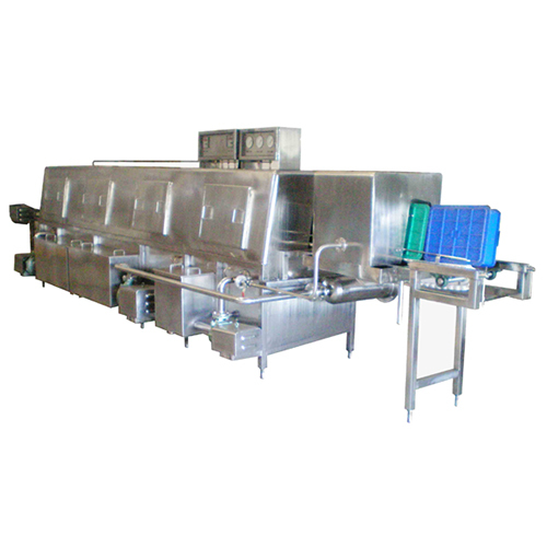 Inclined Crate Type Single Track Crate Washer