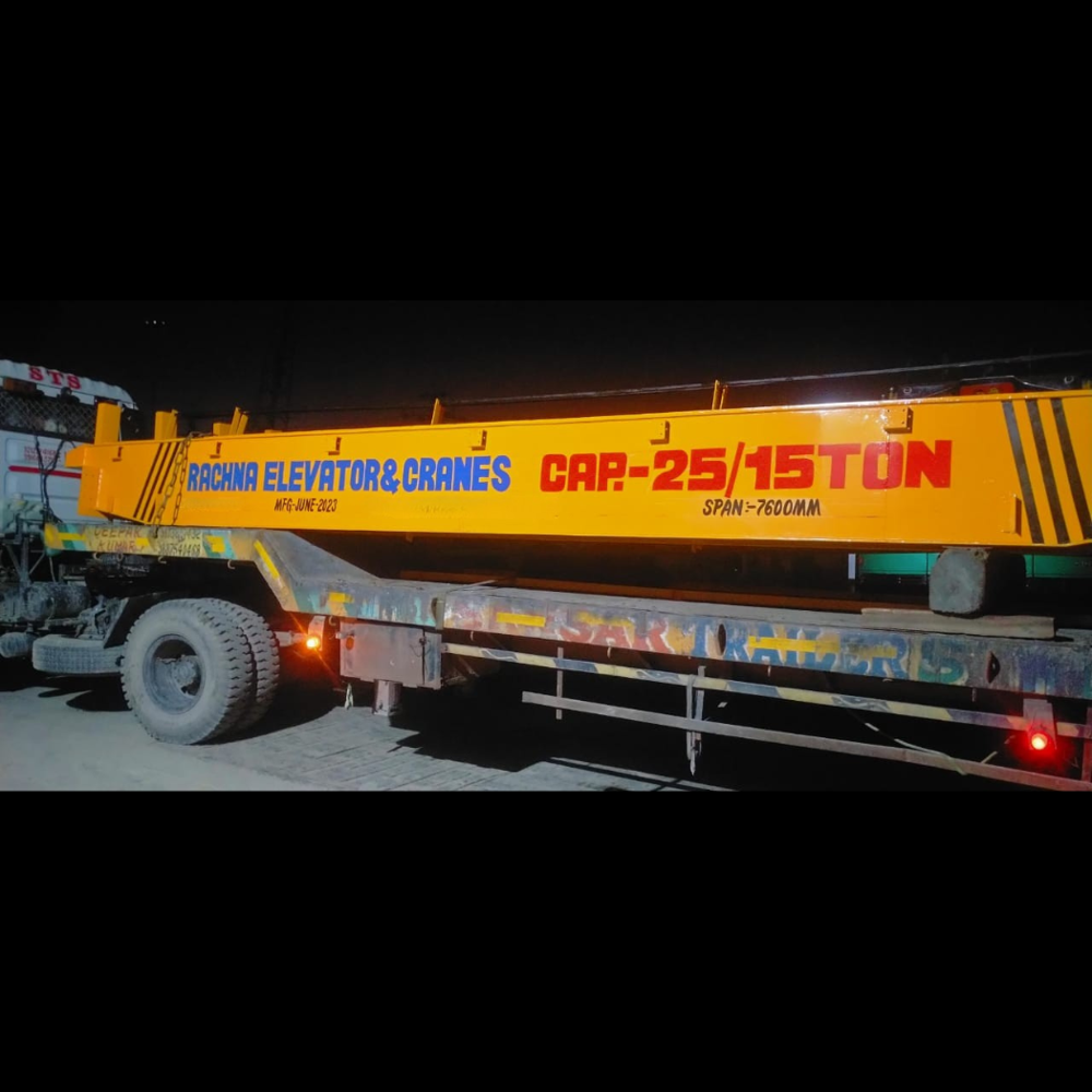 INDUSTRIAL EOT CRANE MANUFACTURER - Golden Yellow, 5m Height, 3-60 Long Ton Load Capacity, Electric 220V, 1m/s Lifting Speed