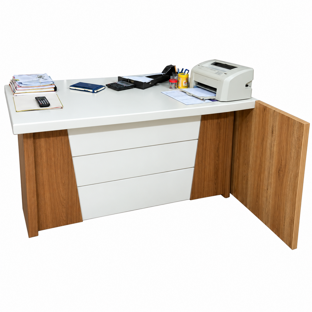 Rectangular Wooden Office Table - Design: Premium