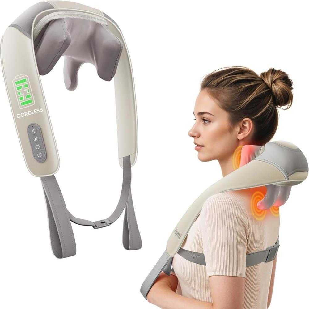Rechargeable Neck And Shoulder Massager - Color: White