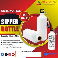 Sublimation Sipper Bottle 600ml Sublimation Blank Products - Capacity: 600 Milliliter (ml)