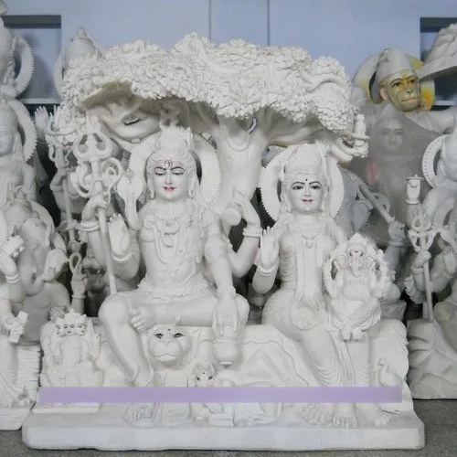 Shiv Parivar Marble Moorti - Finishing: Polishing