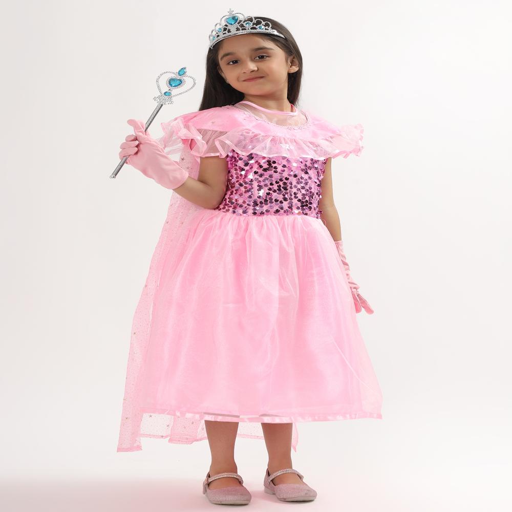 Pink Elsa Kids Dress - Fabric Type: Polyester at 525.00 INR in Noida |  Radiant Enterprises